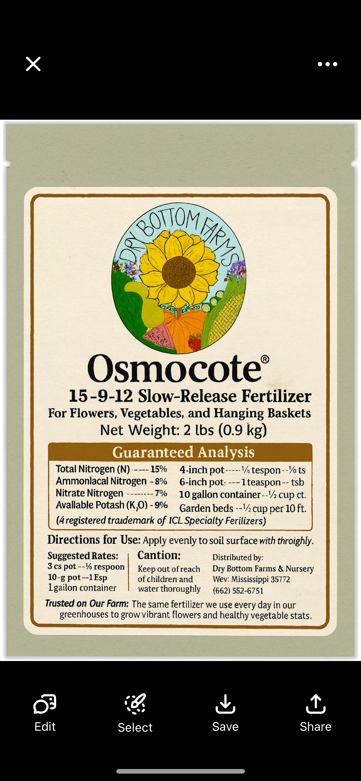 Osmocote Slow Release Fertilizer